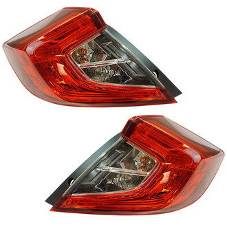 TRQ® - Driver and Passenger Side Outer Replacement Tail Lights
