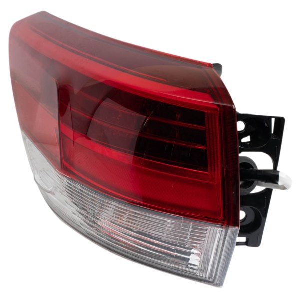 TRQ® - Driver Side Outer Factory Style Fiber Optic LED Tail Light, Toyota Highlander