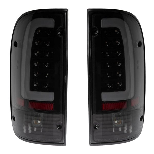 TRQ® - Driver and Passenger Side C-Shape Fiber Optic LED Tail Lights