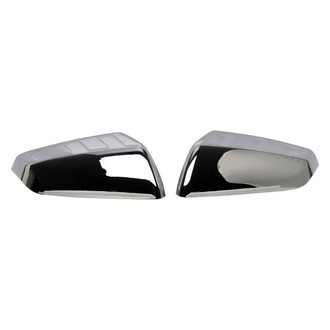 TRQ® - Triple Stripe Chrome Driver and Passenger Side Mirror Covers