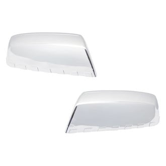 TRQ® - Checkered Flag Chrome Driver and Passenger Side Mirror Covers