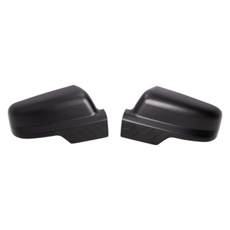 TRQ® - Checkered Flag Textured Black Driver and Passenger Side Mirror Covers