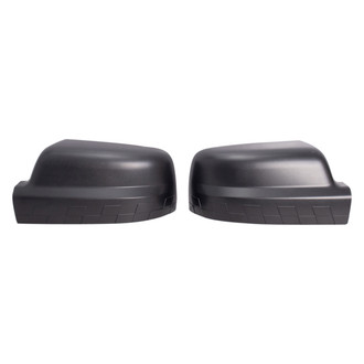 TRQ® - Checkered Flag Textured Black Driver and Passenger Side Mirror Covers