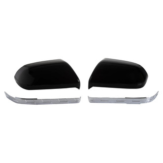 TRQ® - Checkered Flag Paint to Match Driver and Passenger Side Mirror Covers