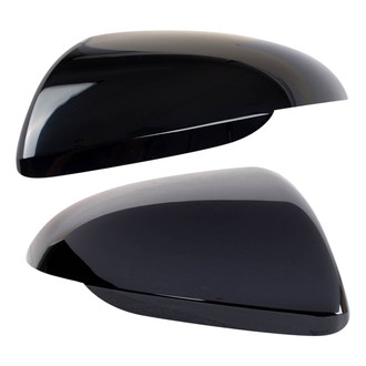 TRQ® - Black Driver and Passenger Side Mirror Cover