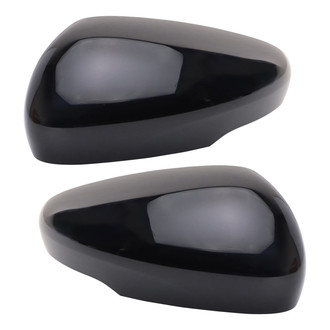 TRQ® - Black Driver and Passenger Side Mirror Cover
