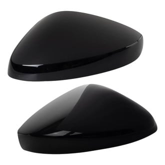 TRQ® - Black Driver and Passenger Side Mirror Cover