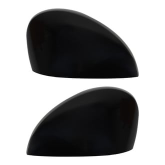 TRQ® - Black Driver and Passenger Side Mirror Cover