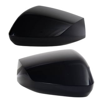 TRQ® - Black Driver and Passenger Side Mirror Cover