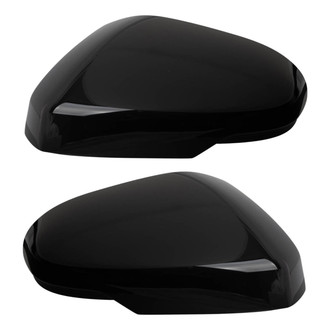 TRQ® - Black Driver and Passenger Side Mirror Cover