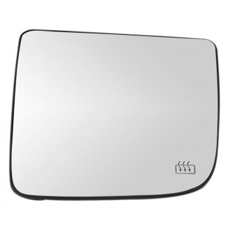TRQ Lower Towing Mirror Glass with Backing Plate LH Left Driver Side for 2004-2015 Nissan Titan 