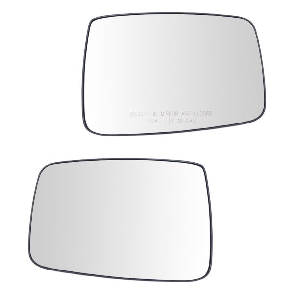 TRQ® - Driver and Passenger Side Manual View Mirror Glass Set