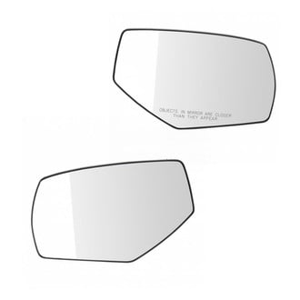 TRQ® - Driver and Passenger Side Manual View Mirror Glass Set (Heated)