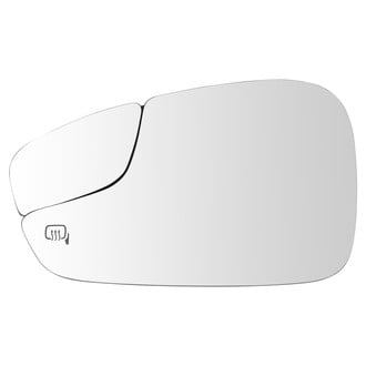 TRQ® - Driver Side Power View Mirror Glass (Heated, Non-Foldaway)