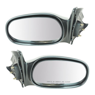 TRQ® - Driver and Passenger Side Manual View Mirror Set (Non-Heated, Foldaway)