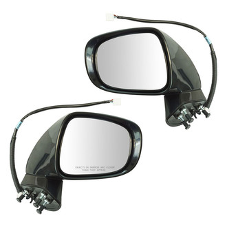 TRQ® - Driver and Passenger Side Power View Mirror Set (Heated, Foldaway)