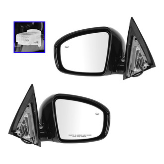 TRQ® - Driver and Passenger Side Power View Mirrors (Heated)