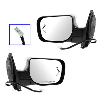 TRQ® - Driver and Passenger Side Power View Mirrors (Heated, Foldaway)