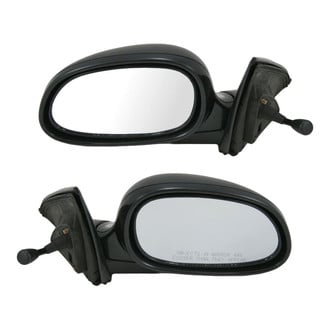 TRQ® - Driver and Passenger Side Manual Remote View Mirror Set (Non-Heated, Foldaway)