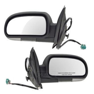 TRQ® - Driver and Passenger Side Power View Mirrors (Heated, Foldaway)