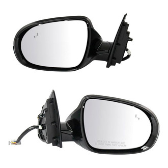 TRQ® MRA09073 - Driver and Passenger Side Power View Mirror Set (Heated, Foldaway)