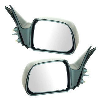 TRQ® - Driver and Passenger Side Manual Remote View Mirrors (Non-Foldaway)