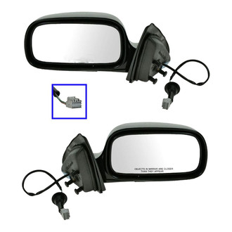 TRQ® - Driver and Passenger Side Power View Mirror Set (Non-Heated, Foldaway)