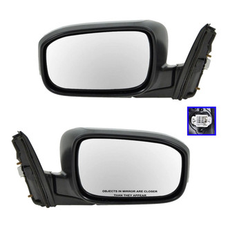 TRQ® - Driver and Passenger Side Power View Mirrors (Heated, Foldaway)