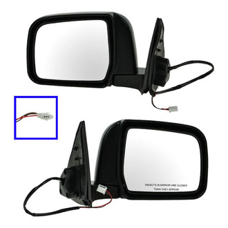 TRQ® - Driver and Passenger Side Power View Mirror Set (Non-Heated, Foldaway)