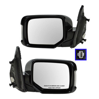 TRQ® MRA09272 - Driver and Passenger Side Power View Mirror Set (Heated, Foldaway)
