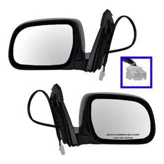 TRQ® - Driver and Passenger Side Power View Mirrors (Heated)