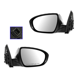 TRQ® - Driver and Passenger Side Power View Mirror Set (Heated, Foldaway)