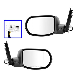 TRQ® - Driver and Passenger Side Power View Mirrors (Heated)