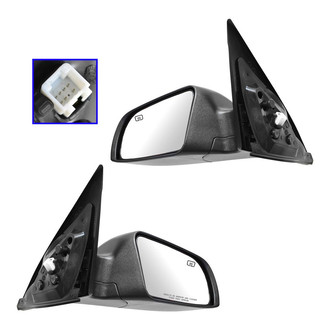 TRQ® - Driver and Passenger Side Power View Mirror Set (Heated, Foldaway)