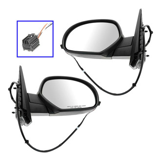 TRQ® - Driver and Passenger Side Power View Mirrors (Heated, Foldaway)