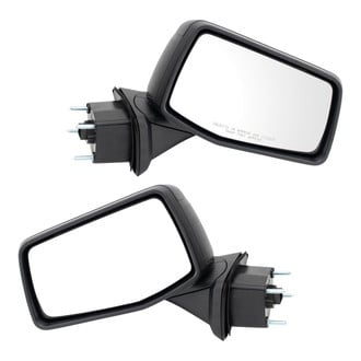 TRQ® - Driver and Passenger Side Manual View Mirror Set (Non-Heated, Foldaway)