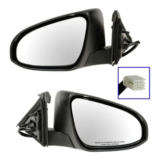 TRQ® - Driver and Passenger Side Power View Mirror Set (Non-Heated, Foldaway)