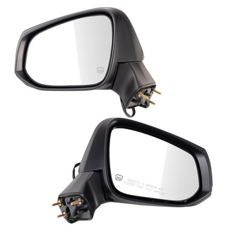TRQ® - Driver and Passenger Side Power View Mirror Set (Heated, Foldaway)