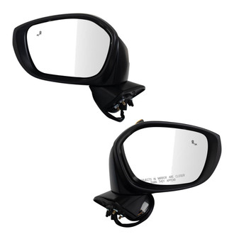 TRQ® - Driver and Passenger Side Power View Mirror Set (Heated, Foldaway)