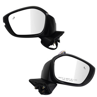 TRQ® - Driver and Passenger Side Power View Mirror Set (Heated, Foldaway)