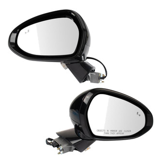 TRQ® - Driver and Passenger Side Power View Mirror Set (Heated, Foldaway)