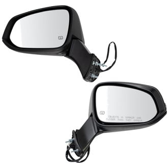 TRQ® MRA18007 - Driver and Passenger Side Power View Mirror Set (Heated, Foldaway)