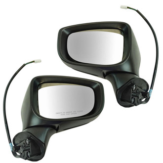 TRQ® - Driver and Passenger Side Power View Mirror Set (Heated, Foldaway)