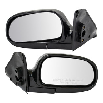 TRQ® - Driver and Passenger Side Manual View Mirror Set (Non-Heated, Foldaway)