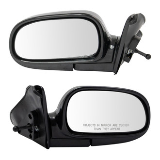 TRQ® MRA23919 - Driver and Passenger Side Manual View Mirror Set (Non-Heated, Foldaway)