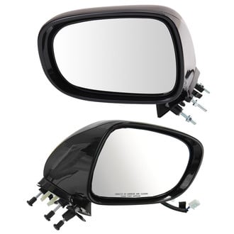 TRQ® - Driver and Passenger Side Power View Mirror Set (Heated, Foldaway)