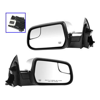 TRQ® - Driver and Passenger Side Power View Mirrors (Heated)