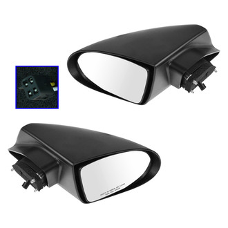 TRQ® - Driver and Passenger Side Power View Mirror Set (Non-Heated, Foldaway)