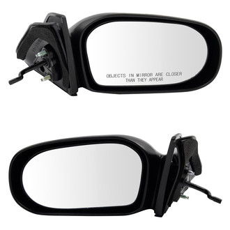 TRQ® - Driver and Passenger Side Manual View Mirror Set (Non-Heated, Foldaway)