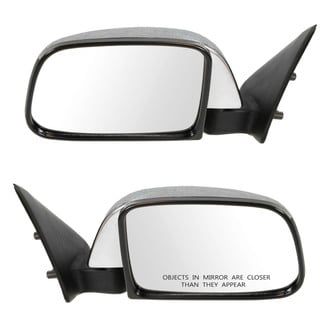 TRQ® - Driver and Passenger Side Manual View Mirror Set (Non-Heated, Foldaway)